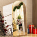 Oversized Full-Body Mirror, 76" X 34" Arched Full-Length Mirror, Gold Metal Frame, Floor Mirror for Bedroom, Living/Dressing Room, Gym - Stand/Wall Mounted/Leaning