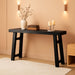 Lawas Solid Wood Console Table - 56 Inch Modern Farmhouse Entryway Table - Easy Assembly Living Room Furniture for behind the Couch, Entryway, or Hallway (Black)