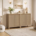 Sideboard Buffet Cabinet with Storage, Fluted Credenza Buffet Table