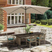 6.5 Rectangular Patio Umbrella Rectangle Outdoor Table Umbrella Beige