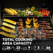 CC1830FC 28-Inch Barrel Charcoal Grill with Offset Smoker, 840 Sq. In. Cooking Area, Front Shelf, Charcoal Grill for Outdoor Grilling and Backyard Cooking, Black