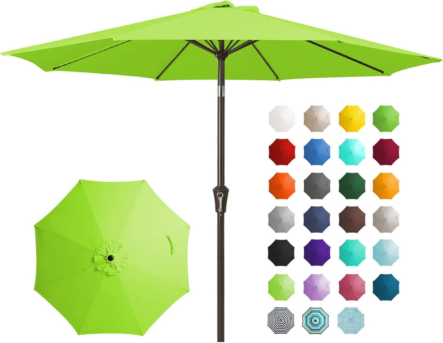 9FT Outdoor Patio Umbrella, Market Umbrella, Apple Green