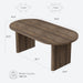 Oval Dining Table 70Inch Double Pedestal BrownFinish