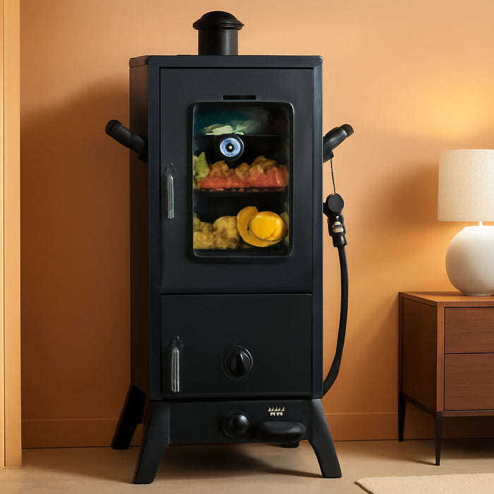 Propane Smoker, Vertical Smoker with Three Removable Shelves,Outdoor Grills & Smokers with Thermometer for BBQ, Backyard,Black…