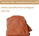 Faux Leather Pouf Cover,Unstuffed Pouf Ottoman Round,Φ19.7X13.7 Mid-Century Moroccan Large Floor Storage Foot Rest Bean Bag for Living Room Bedroom,Brown