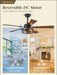 48 Inch Farmhouse Ceiling Fan Integrated Lighting