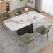 Modern Dining Chairs Set of 4, Upholstered Fabric Kitchen Small Cute Chairs with Butterfly Hollow Back, Solid Wood Legs, Easy Assembly, Farmhouse Style for Kitchen & Dining Room, Green