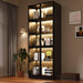 Premium Wooden Display Cabinet Glass Door LEDLight