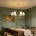 Elegant Brushed Gold Antique Chandelier With Shade