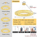 23.6'' Modern LED Ring Pendant Light Dimmable Crystal Chandelier for Dining Room Living Room Bedroom Gold