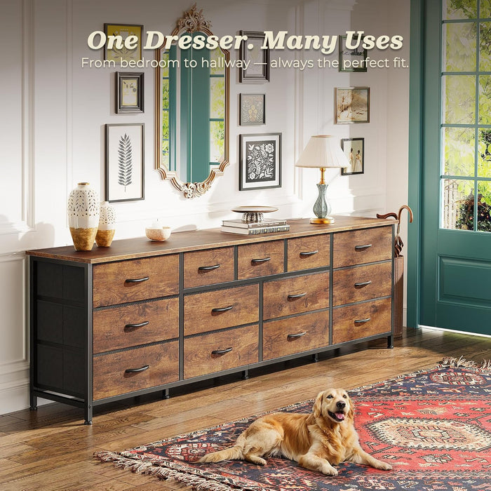 70 Inch Dresser TV EntertainmentCenter With StorageDrawers