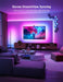 TV Backlight 3 Lite with Fish-Eye Correction Function Sync to 55-65 Inch Tvs, 11.8Ft RGBICW Wi-Fi LED Strip Lights with Camera, 4 Colors in 1 Lamp Bead, Voice and APP Control, Adapter