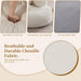 Round Oversized Floor Chair Beige Chenille Utility
