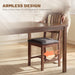 Wooden Dining Chairs Set of 2 with Slat Back, Farmhouse, Walnut
