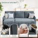 Linen Convertible Sleeper Sofa Bed Featuring Storage