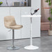 24'' round Cocktail Bar Table with Metal Base, Tall Bistro Pub Table, Counter Bar Height Table for Kitchen, Dining Room, Living Room, Easy Assembly, White