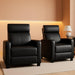 2-Seat Reclining Chair Leather Recliner Sofa Modern Chaise Couch Lounger Sofa for Living Room Home Theater Black