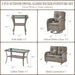 5 Piece Outdoor Patio Furniture Set with Deep Seating Swivel Rocker Chairs Loveseat and Rattan Coffee Table Outdoor Conversation Sets for Deck Backyard Poolside,Gray Wicker Gray Cushion