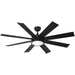 60 Inch Modern Ceiling Fan with Light and Remote, DC Fanlight for Livingroom, Bedroom, 8 Blades, Reverse Airflow,6 Speeds, 3 Color Temperatures - Black