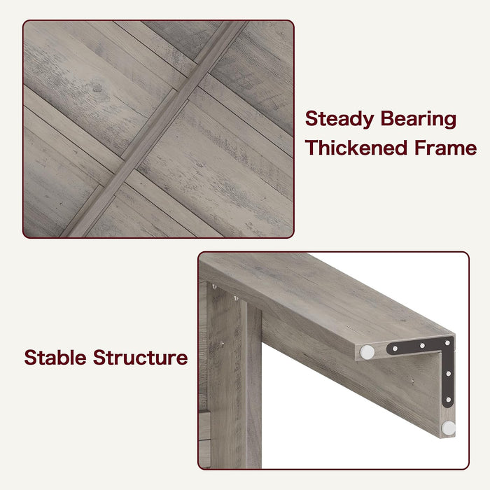 71" Farmhouse Dining Table for 6-8 People, Rectangular Kitchen Table