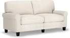 Buckwheat Beige Rolled Arm Loveseat (73")