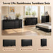 9 Drawer Dresser Black, 62" Wide Wooden Chest with Anti-Tip Structure