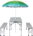 Picnic Table, Folding Picnic Table and Umbrella, Camping Table with 2 Benches and Umbrella, Mesh Net for Backyard, Party, Outdoor, Patio, Lawn