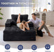 Black Luxurious Modular Sectional Sofa With Chaise