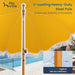 7Ft Fringe Beach Umbrella with Sand Anchor Outdoor Patio, UPF 50+, Yellow