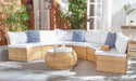 Cabble Wicker 6 - Person Patio Conversation Sets with Cushions