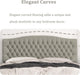 King Headboard Only, Upholstered Headboard King for Adjustable Bed Linen Tufted Calking Size Wall Mounted Head Board with Solid Wood Legs Head Board, Linen