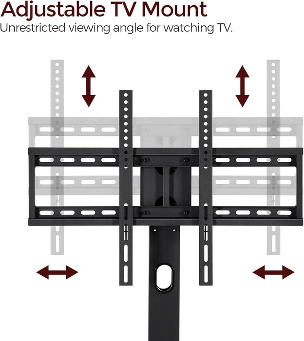 59" TV Stand with Mount and 4 Power Outlets, Entertainment Center Media Console, Swivel TV Stand Mount up to 75 Inch Tvs, Height Adjustable, Metal Frame for Living Room, Bedroom TVBK35E01