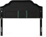 Silas Velvet Headboard, Queen / Full, Black / Black