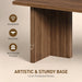Rectangle Dining Table for 6-8, Walnut Wood Finish