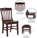 School House Back Walnut Wood Chair