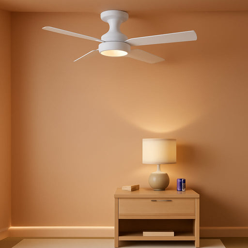 FortyEightInch Flush Mount Ceiling Fan With LED