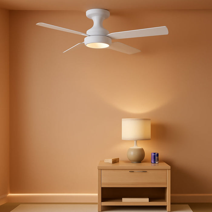 FortyEightInch Flush Mount Ceiling Fan With LED