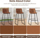 Bar Stool Set of 3, 26" Urban Faux Leather Counter Stool, Dark Brown
