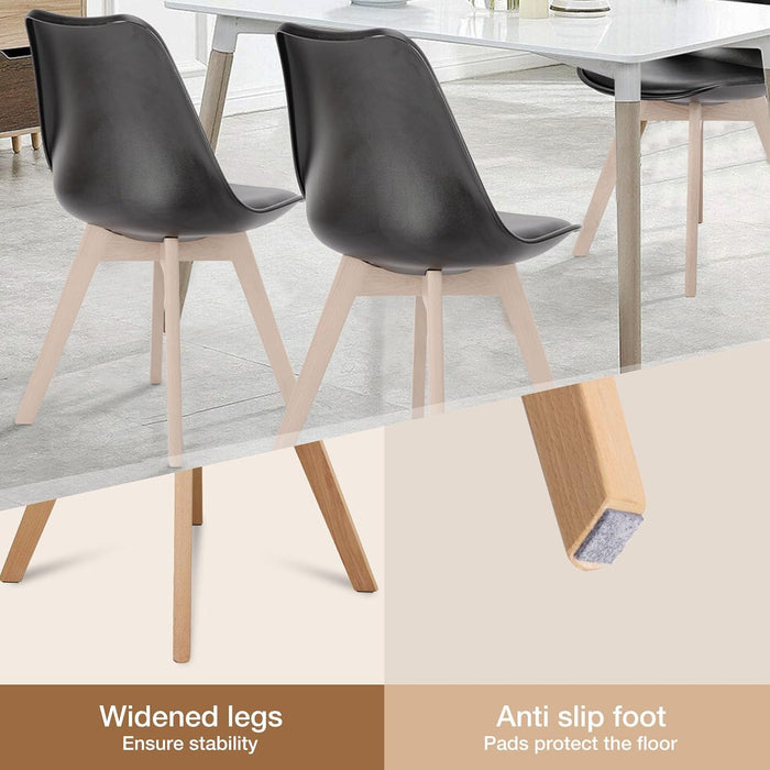 Dining Chairs Set of 8, PU Leather Accent Chairs for Living Room