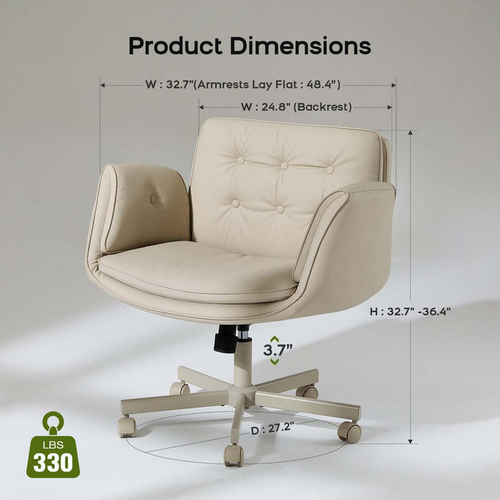 Criss Cross Office Chair, Swivel Makeup Vanity Chair with Wheels