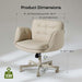 Criss Cross Office Chair, Swivel Makeup Vanity Chair with Wheels