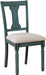 Furniture Willow, Teal Blue, Set of 2 Side Chair,