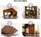 Corner Bookshelf, 6 Tier Corner Bookcase Tall,78.7" L Shaped Bookshelf, Walnut Corner Shelf for Home Office, Living Room,Bedroom