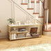 TV Stand for Tvs up to 55 Inch, 3 Tier Entertainment Center, Media Console with Open Storage Shelves for Living Room Bedroom, 47” Modern TV Table with Faux Marble Top Gold Metal Leg