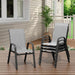 Patio Chairs Set of 4, Stackable Chairs with High Back for Backyard