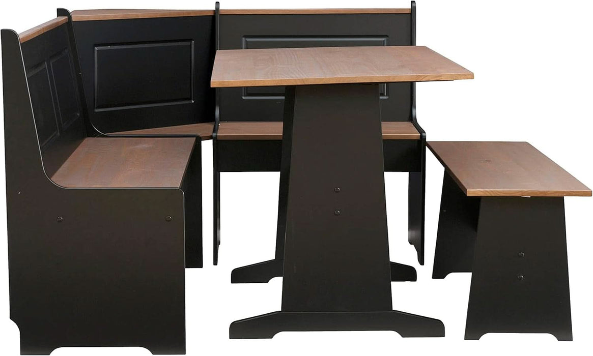 Black and Pecan Breakfast Dining Set Ardmore Nook