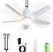 Gazebo Outdoor Ceiling Fan Light 31.5'', 40000Mah Large Portable Ceiling Fan with Remote and Hanging Hook, 4 Wind Speeds, 3000K-6500K Dimmable Canopy Fan Light for Patios, Pop up Tent, Camping