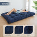 6" Futon Mattress Full Size, Tufted Futons Sofa Couch Bed, Extra Thick Floor Mattress for Adults, Shredded Foam Filling (Frame Not Included), Navy