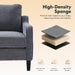 Grey Upholstered Accent Chair Mid Century Contemporary