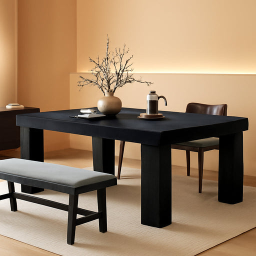 Tribesigns 63 Inch Dining Table for 4-6 People, Modern Rectangular Kitchen Table with Heavy Duty Tapered Legs, Farmhouse Dinner Tables for Home Commercial, Easy Assembly